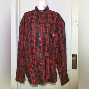 Disney Store Goofy Plaid Men's Flannel Shirt